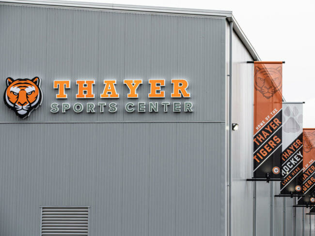 Thayer Sports Center Sign